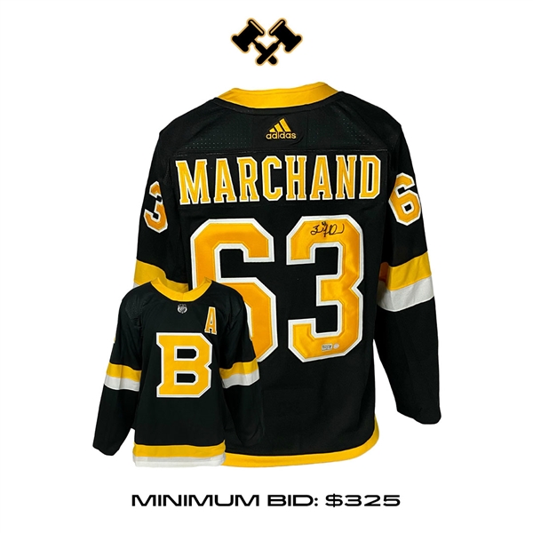 Brad Marchand Signed Boston Bruins Black Alternate Adidas Auth. Jersey