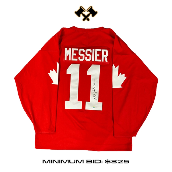 Mark Messier Signed Team Canada 1987 Canada Cup Red Replica Jersey