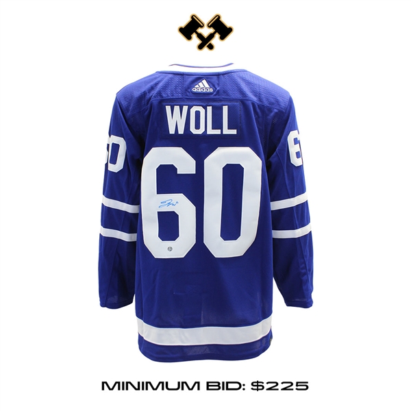 Joseph Woll Signed Jersey Maple Leafs Blue Adidas