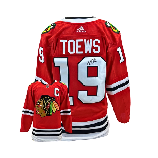 Jonathan Toews Signed Chicago Blackhawks Red Adidas Authentic Jersey