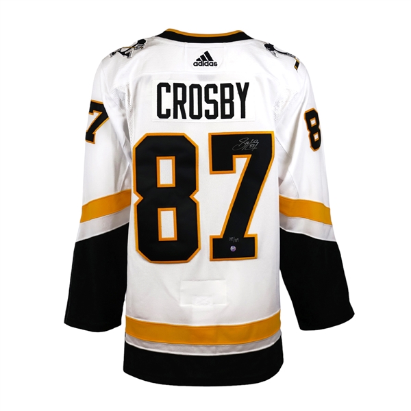 Sidney Crosby Signed Pittsburgh Penguins White Reverse Retro Adidas Pro Jersey (Limited Edition 187 of 187)