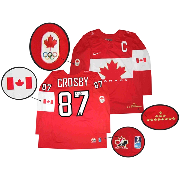 Sidney Crosby Signed Jersey Canada Replica Red 2014