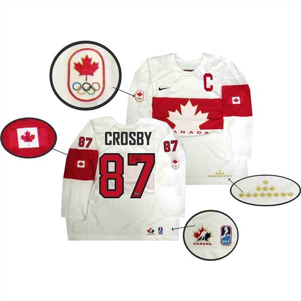 Sidney Crosby Signed Jersey Canada 2014 Olympics Replica White