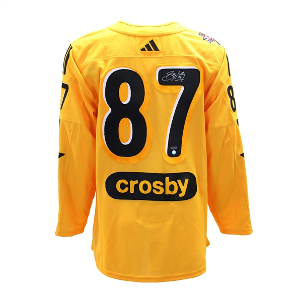 Sidney Crosby Signed Jersey Yellow 2024 NHL All Star Adidas L/E EDITION #3/87