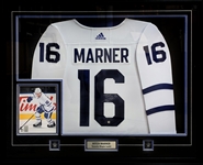 Mitch Marner Signed Framed Toronto Maple Leafs White Adidas Authentic Jersey