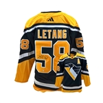 Kris Letang Signed Jersey Penguins 2022 Reverse Retro Adidas Black