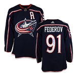 Sergei Federov Signed Jersey Columbus Blue Jackets Adidas