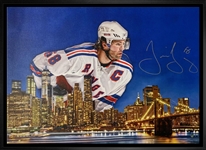 Jaromir Jagr Signed Framed 20x29 New York Rangers Skyline Canvas Limited Edition /68