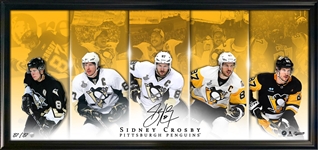 Sidney Crosby Signed 15x35 Framed Print Penguins Evolution-H (Limited Edition of 87)