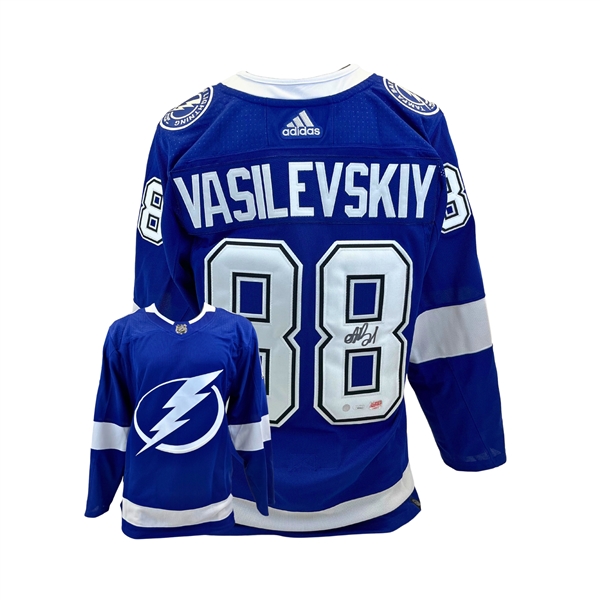 Andrei Vasilevskiy Signed Jersey Lightning Blue Adidas