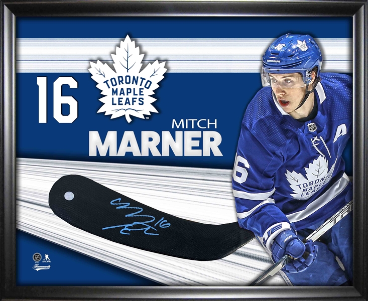 Mitch Marner Toronto Maple Leafs Signed PhotoGlass Framed Stickblade