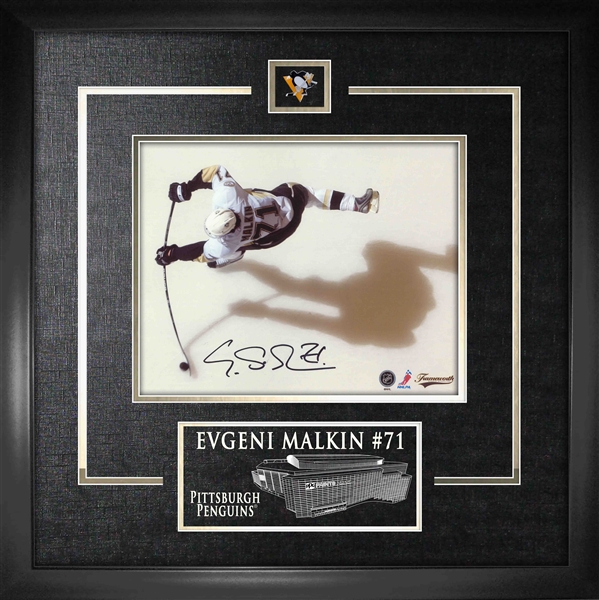 Evgeni Malkin Signed 8x10 Etched Mat Penguins Shooting