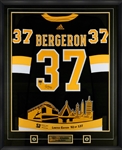 Patrice Bergeron Signed Framed Boston Bruins Adidas Authentic Skyline Jersey LE/137