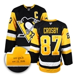 Sidney Crosby Signed Jersey Penguins Black Fanatics Premium Insc “600 Goals” + Date L/E 3/87