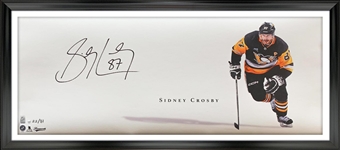 Sidney Crosby Signed 18x44 Framed Oversize Signature Print (Limited Edition 23 of 87)