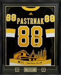 David Pastrnak Signed Framed Boston Bruins Adidas Authentic Skyline Jersey LE 51/88