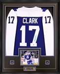 Wendel Clark Signed Framed Jersey Toronto Maple Leafs Blue Team Classic Adidas