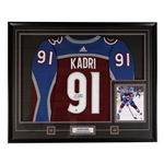 Nazem Kadri Signed Framed Colorado Avalanche Burgundy Adidas Authentic Jersey