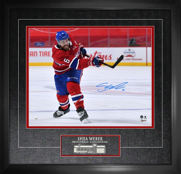 Shea Weber Signed 16x20 Etched Mat Canadiens