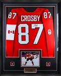 Sidney Crosby 2014 Sochi Olympics Red Signed Framed Jersey