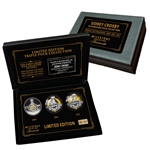 Sidney Crosby Signed 3x Stanley Cup Champions Point Pucks in Deluxe Case (Limited Edition of 87)