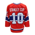 Beliveau/Richard/Cournoyer Stanley Cup Triple Signed Inscribed CCM Vintage Jersey