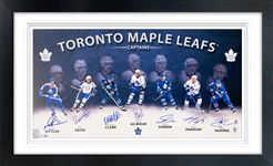 Toronto Maple Leafs Captains Multi-Signed Framed Print (Limited Edition of 50)