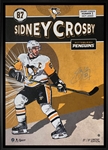 Sidney Crosby Signed 20x29 Canvas Framed Replica Comic Penguins (Limited Edition of 87)