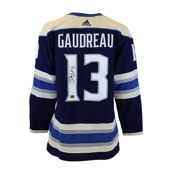 Johnny Gaudreau Signed Jersey Columbus Blue Jackets Third Adidas Auth.