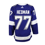 Victor Hedman Signed Tampa Bay Lightning Adidas Auth. Jersey "C"