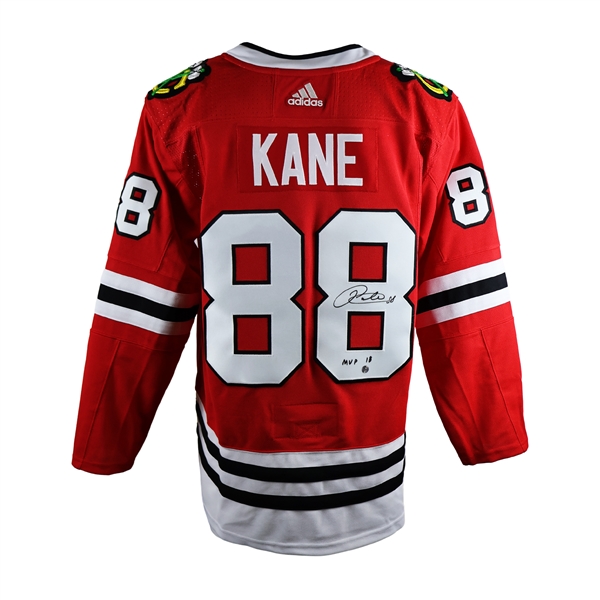 Patrick Kane Signed Jersey Blackhawks Red Adidas Insc "MVP 16"