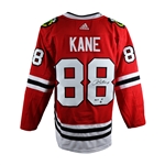 Patrick Kane Signed Jersey Blackhawks Red Adidas Insc "MVP 16"