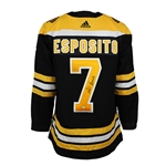 Phil Esposito Signed Jersey Boston Bruins Black Adidas