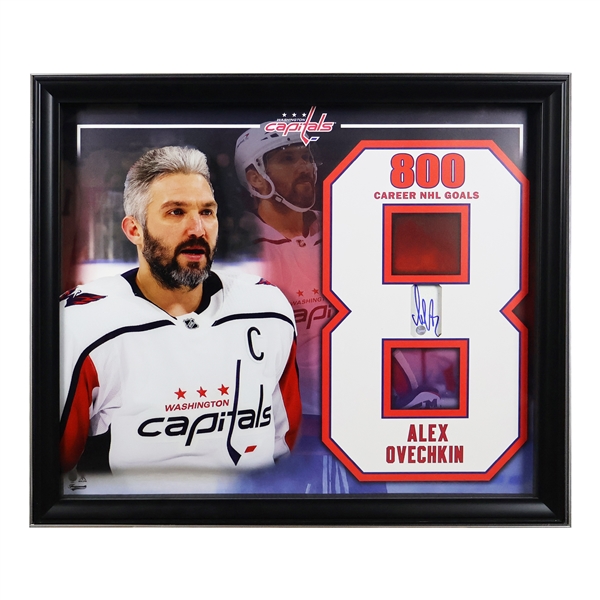 Alex Ovechkin Embedded Signature 800 Goals PhotoGlass Frame