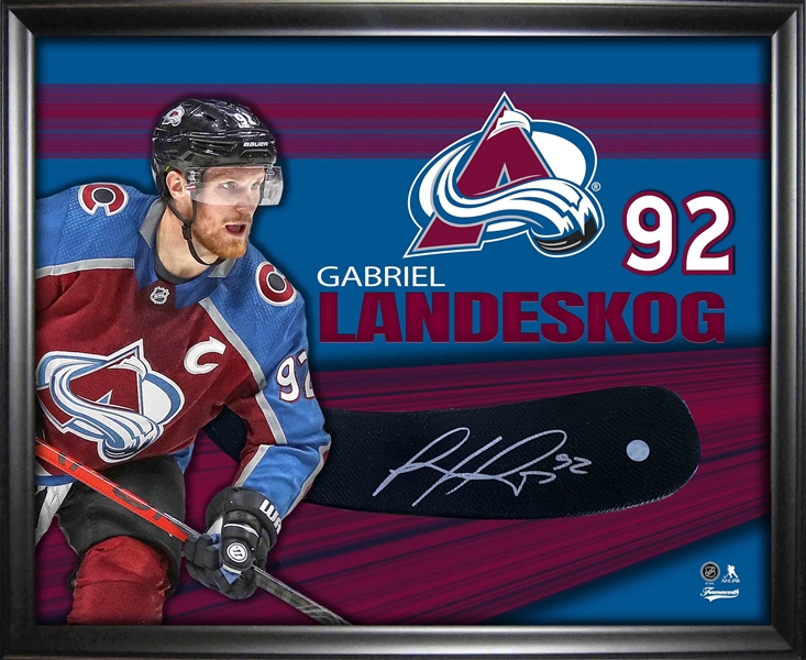 Gabriel Landeskog Colorado Avalanche Signed Framed Stickblade