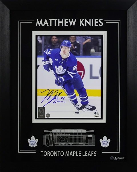 Matthew Knies Signed 8x10 Leafs PhotoGlass Frame