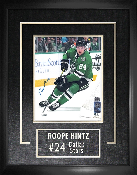 Roope Hintz Signed Framed Dallas Stars 8x10 Photo Home