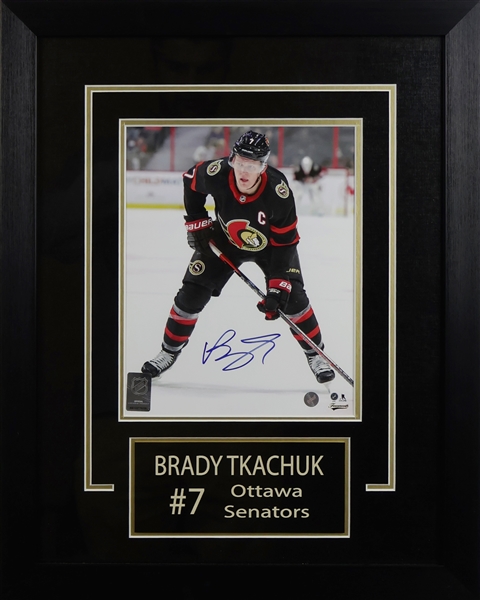 Brady Tkachuk Signed Ottawa Senators Etched 8x10