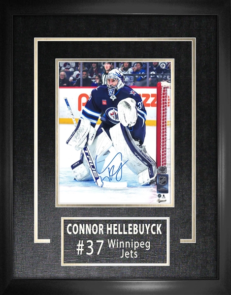 Connor Hellebuyck Winnipeg Jets Signed Framed 8x10 Photo Home