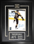 Taylor Hall Boston Bruins Signed Framed 8x10 Goal Celebration Photo