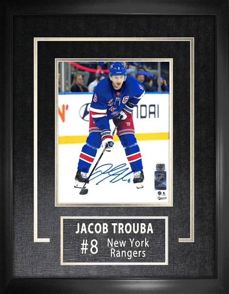 Jacob Trouba Signed Framed New York Rangers 8x10 Photo Home