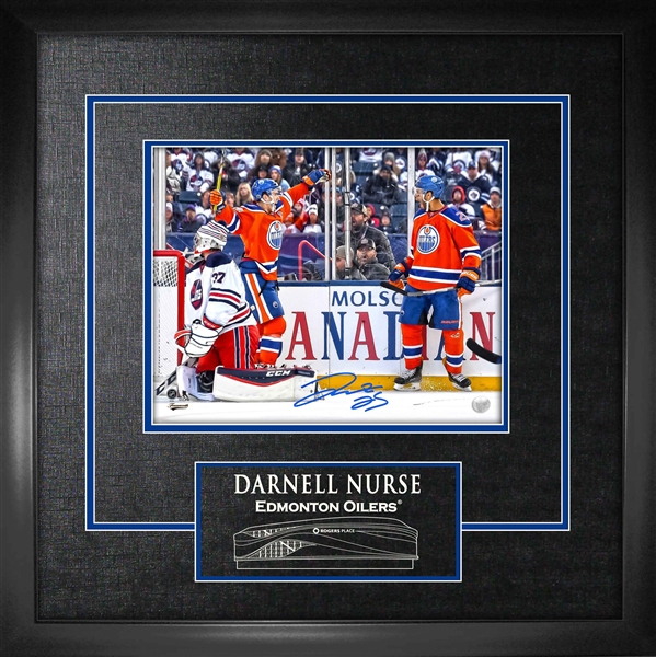 Darnell Nurse Edmonton Oilers Signed Framed 8x10 Photo With McDavid