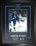 Jordan Kyrou St. Louis Blues Signed Framed 8x10 Celebrating Photo