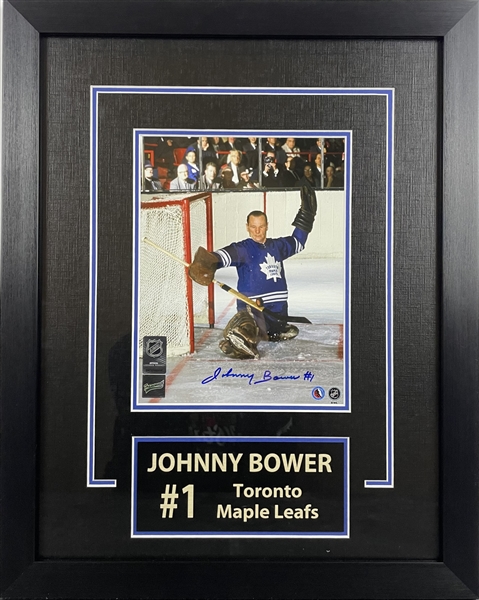 Johnny Bower Signed Framed 8x10 Photo