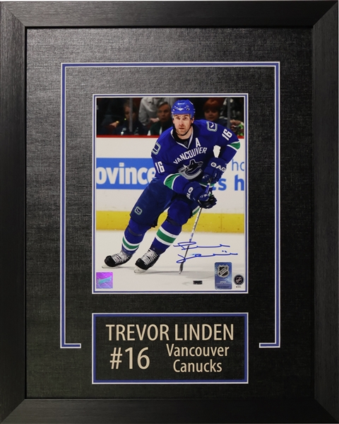 Trevor Linden Signed Framed 8x10 Photo