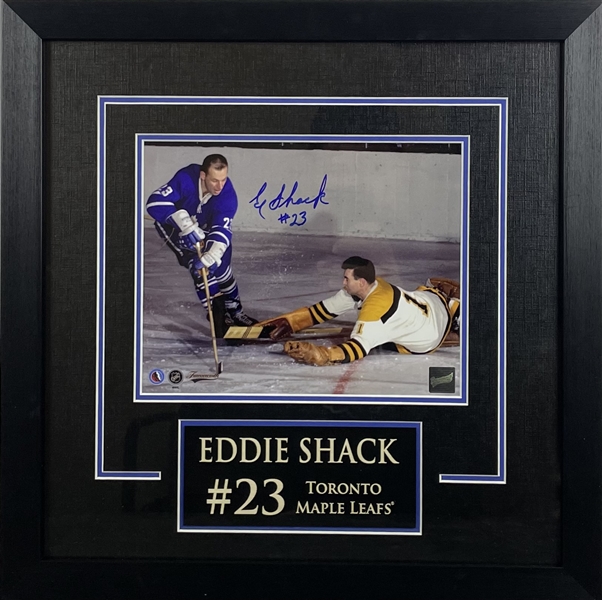 Eddie Shack Signed Framed 8x10 Photo