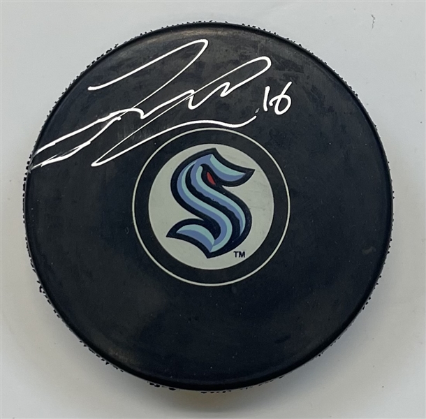 Jared McCann Seattle Kraken Signed Puck "imperfect"