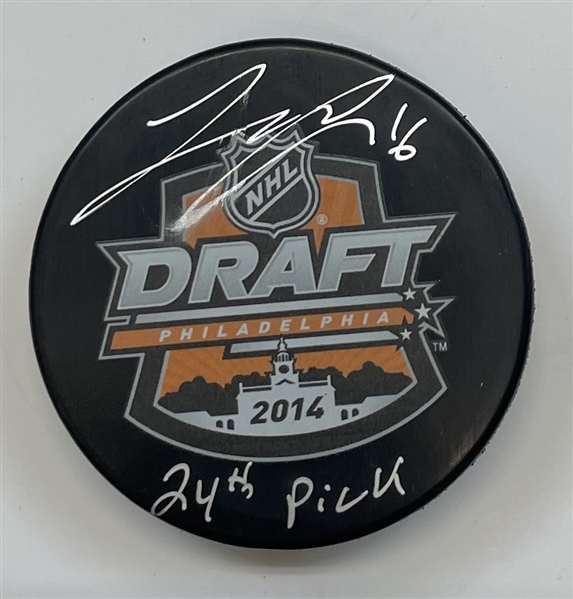 Jared McCann 2014 Draft Signed + Inscribed Puck "imperfect"