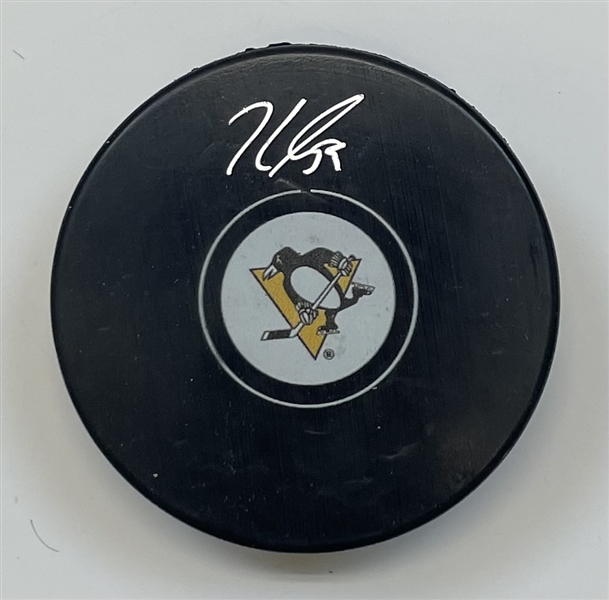 Jake Guentzel Pittsburgh Penguins Signed Puck "imperfect"