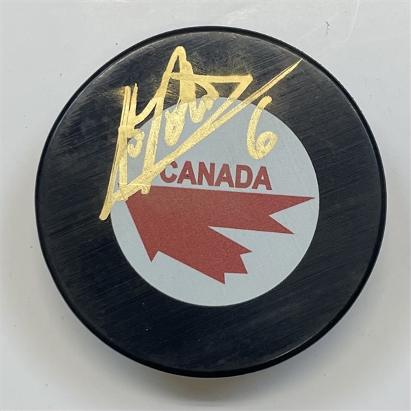 Dennis Potvin Team Canada Signed Puck "imperfect"